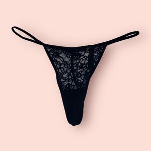 Black Lace Thong
